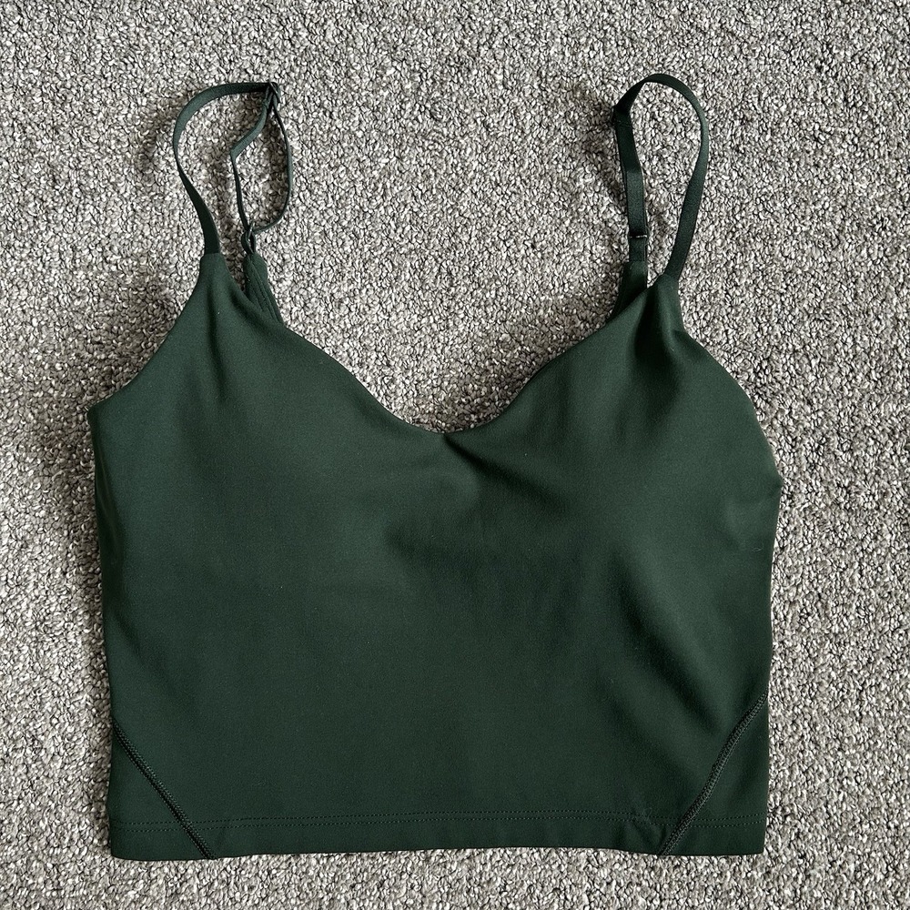 Lululemon Align Cropped Cami Tank Top Women's 4 - Dark Forest Green NWOT